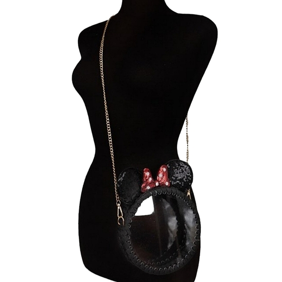 Mouse Ears Bow Clear Crossbody with Chain Strap - Picture 3 of 5